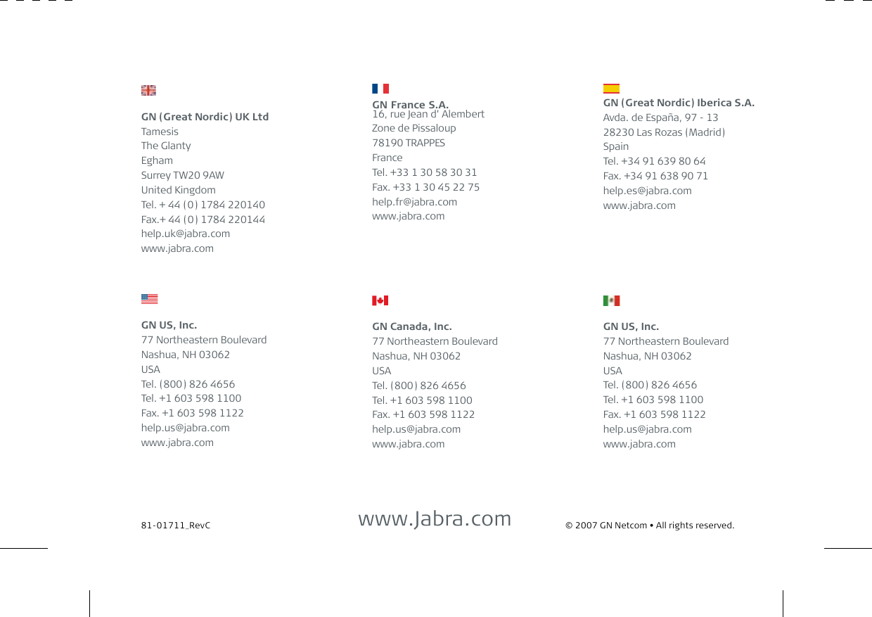 Page 5 of 5 - Jabra Jabra-Gn2000-Users-Manual-  Jabra-gn2000-users-manual