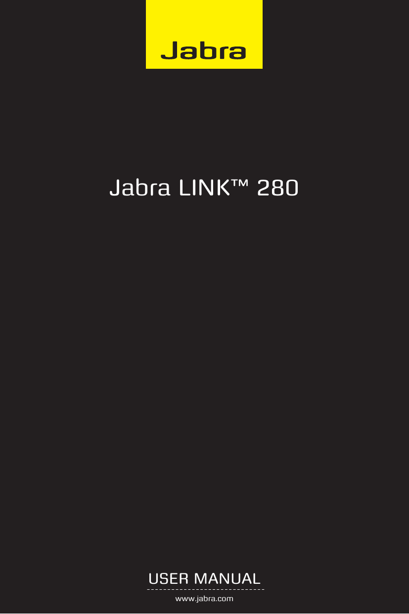 Page 1 of 8 - Jabra Jabra-Link-280-Users-Manual-  Jabra-link-280-users-manual