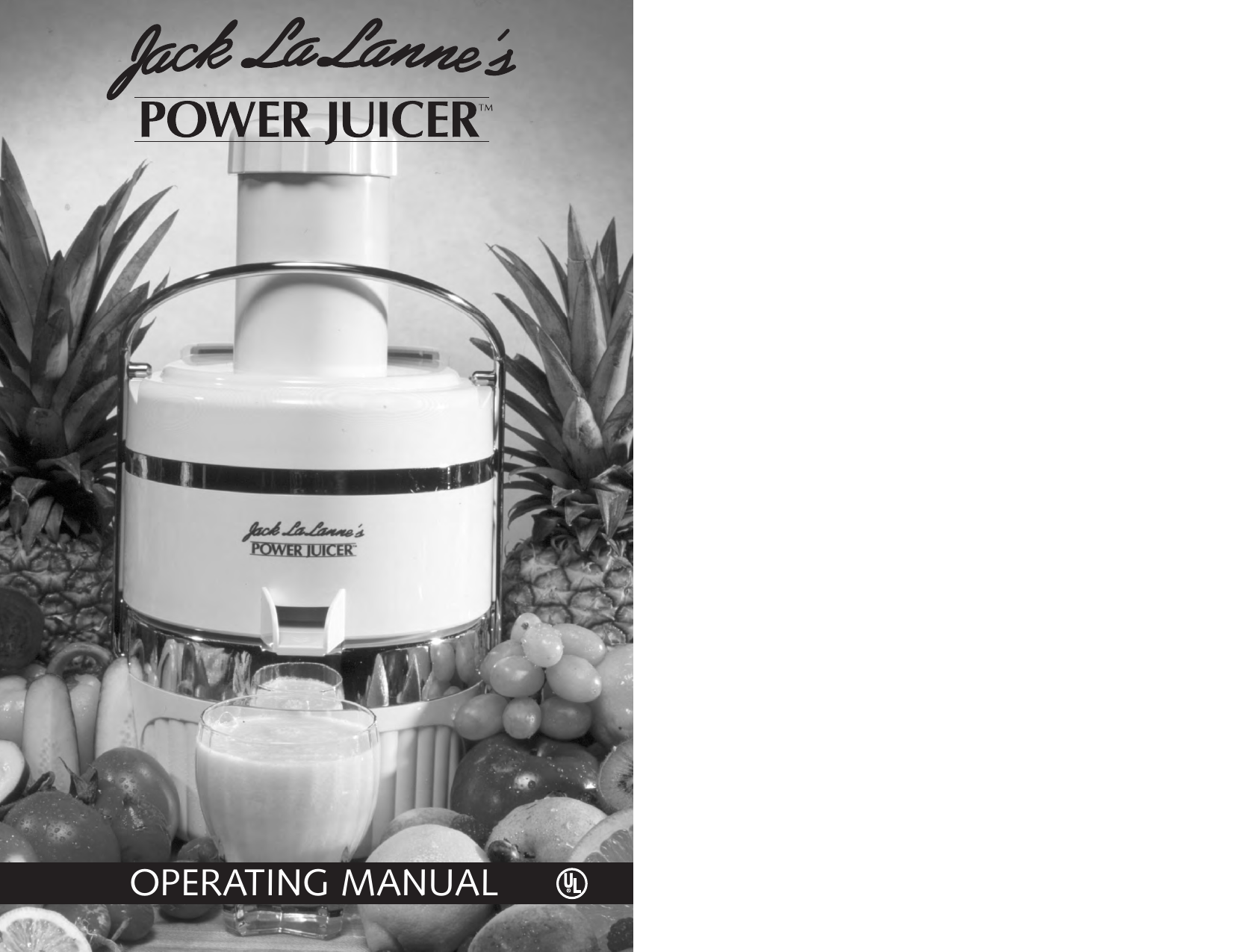 Page 1 of 7 - Jack-Lalannes-Power-Juicer Jack-Lalannes-Power-Juicer-Power-Juicer-Classic-Operating-Manual- PJ NEWest Instructions  Jack-lalannes-power-juicer-power-juicer-classic-operating-manual