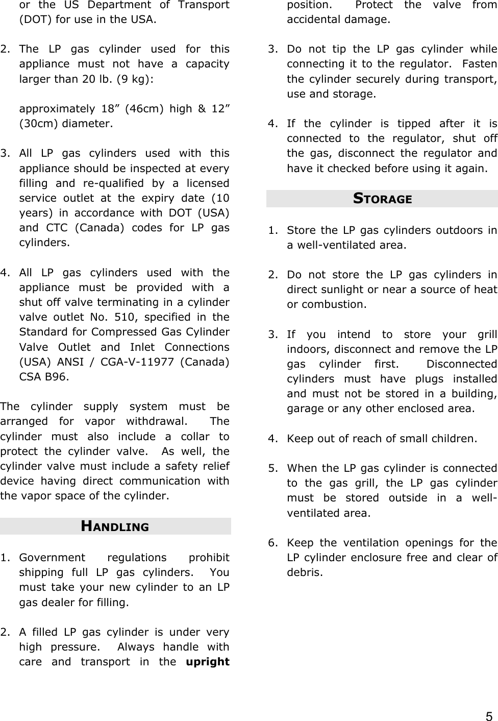 Page 5 of 12 - Jackson Jackson-Jg3-Users-Manual Grills Manual
