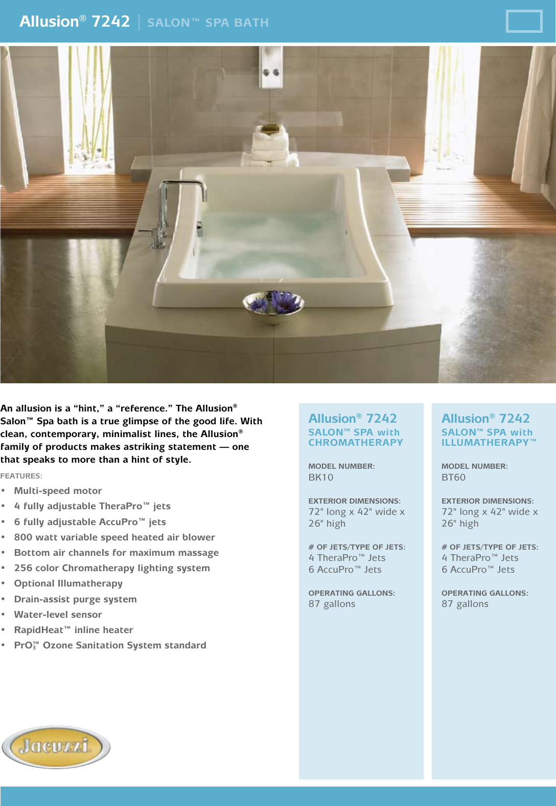 Page 1 of 2 - Jacuzzi 7242 User Manual  To The 1adfffd0-0bda-4588-8b60-a1090e8d881b