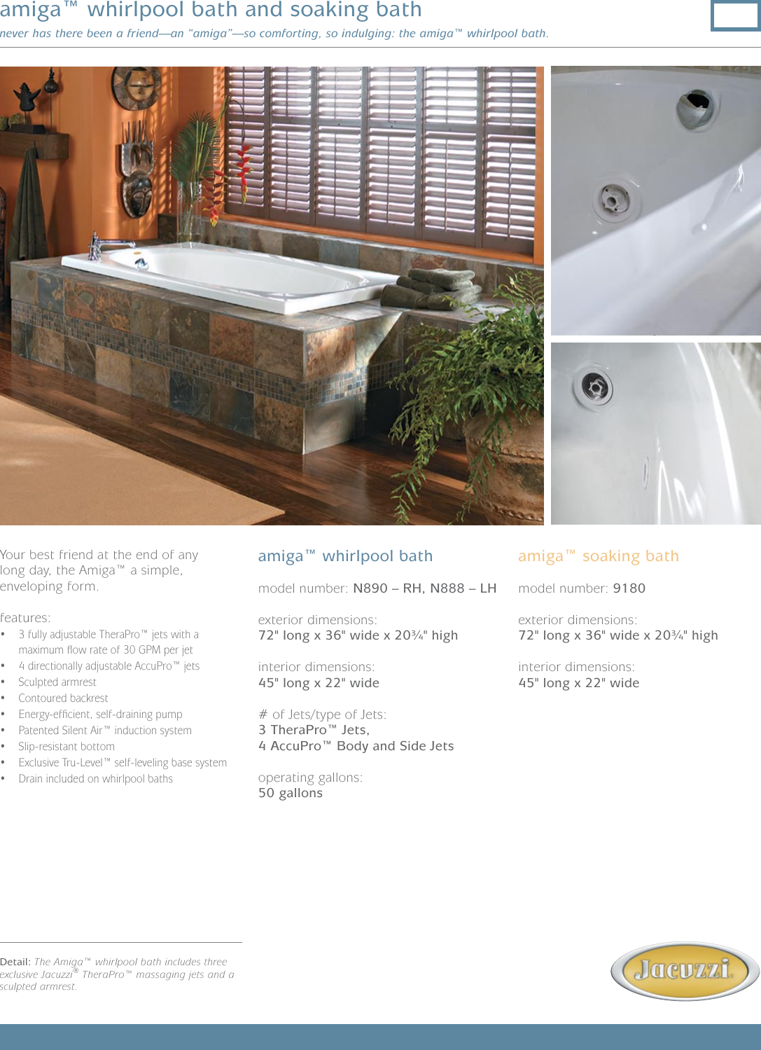 Jacuzzi Amiga 9180 Users Manual