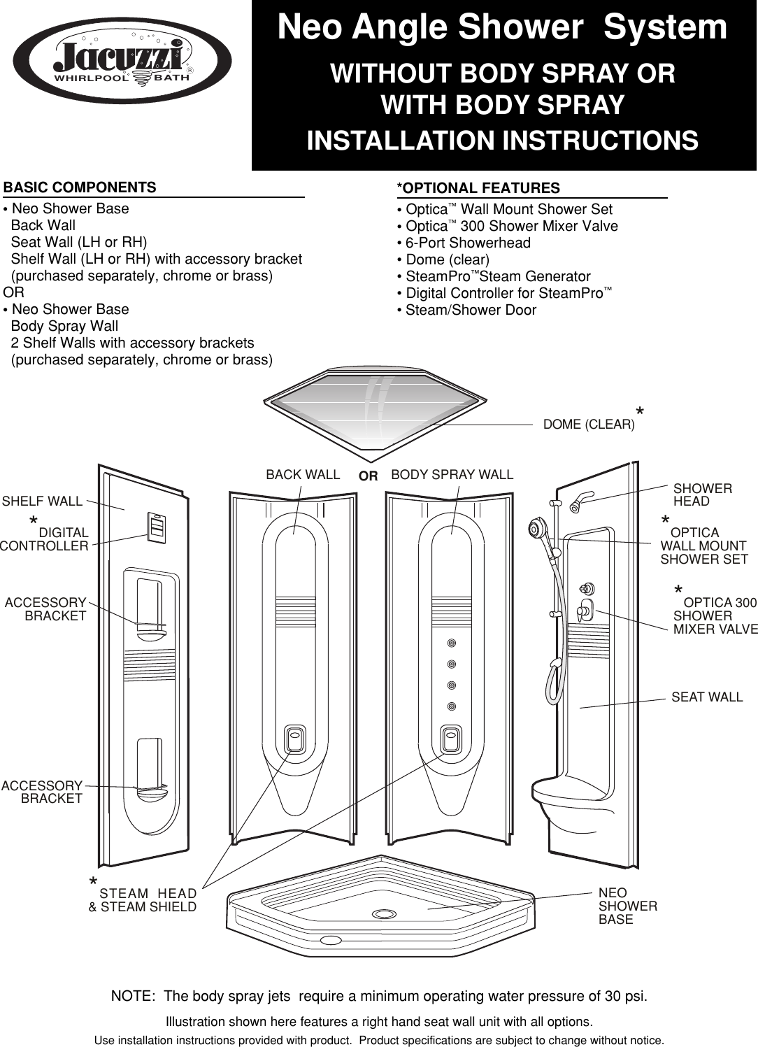 Jacuzzi Neo Angle Shower Replacement Parts Reviewmotors.co