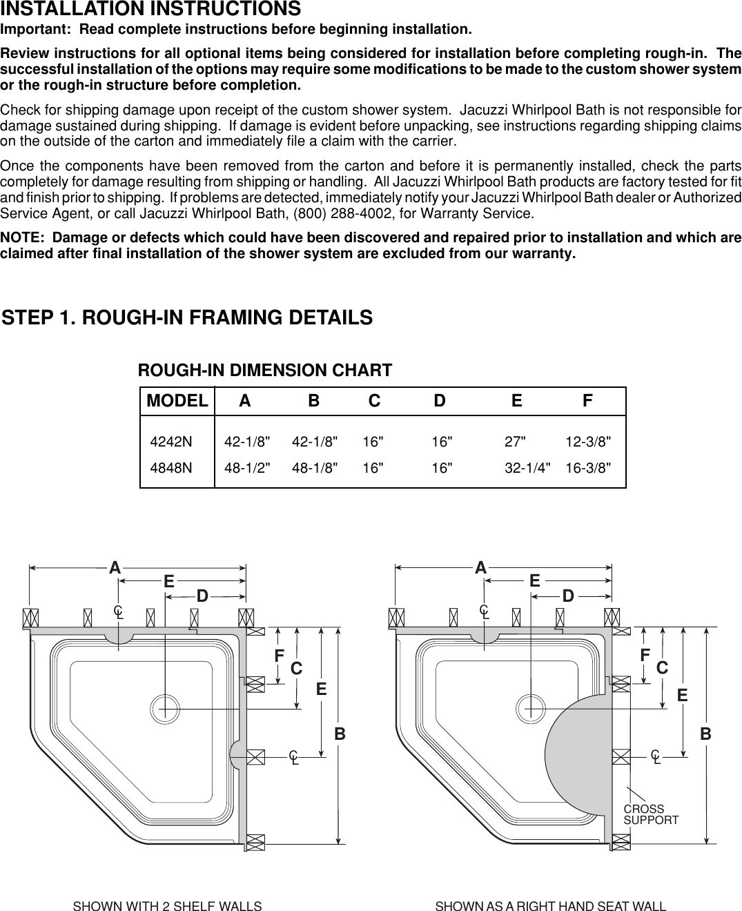 Page 2 of 8 - Jacuzzi Jacuzzi-Neo-Angle-Shower-System-Users-Manual- Neo Angle M903  Jacuzzi-neo-angle-shower-system-users-manual