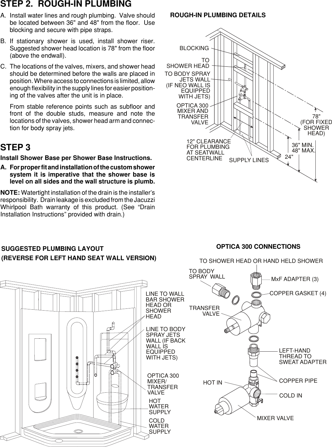 Page 3 of 8 - Jacuzzi Jacuzzi-Neo-Angle-Shower-System-Users-Manual- Neo Angle M903  Jacuzzi-neo-angle-shower-system-users-manual
