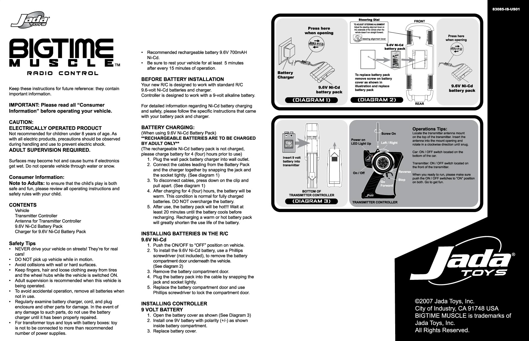 1:10 RADIO CONTROL CAR User Manual