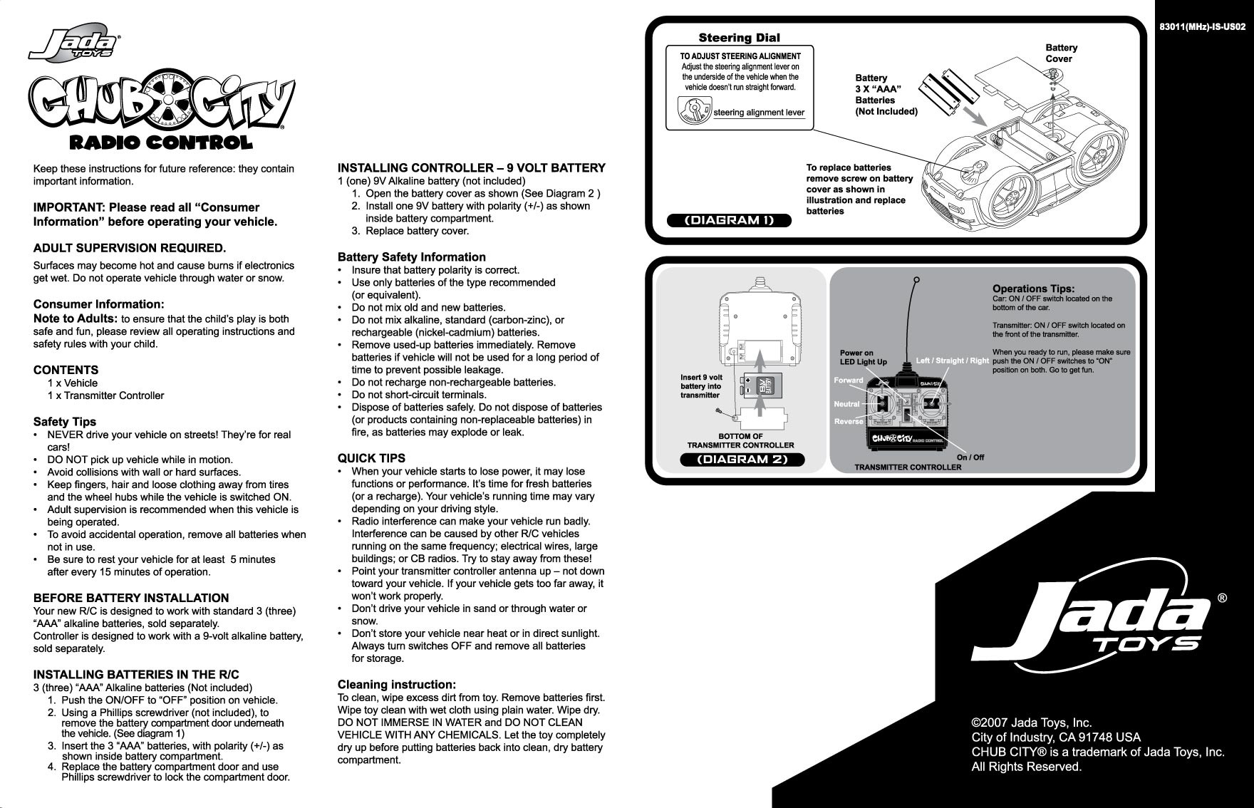 RADIO CONTROL CAR User Manual