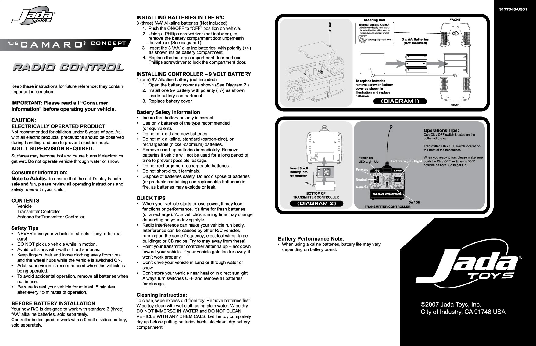 RADIO CONTROL CAR User Manual