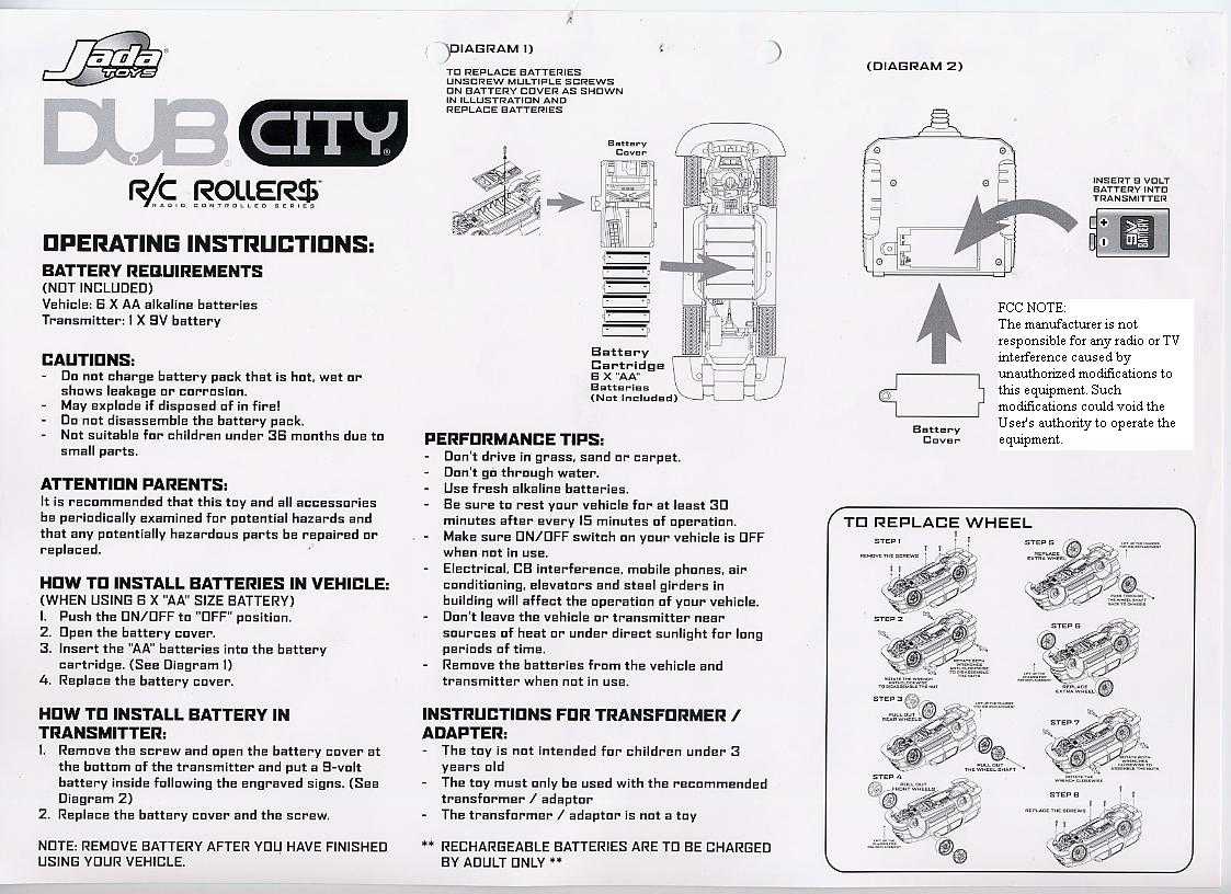 Remote Control Car Hand Set User Manual