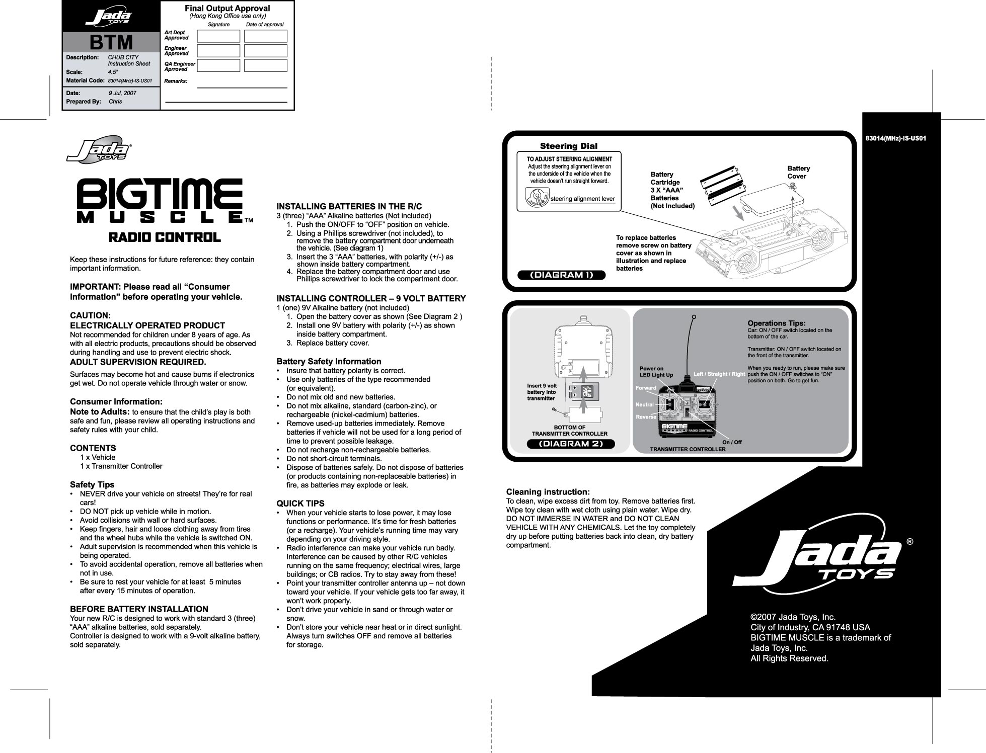 RADIO CONTROL CAR User Manual