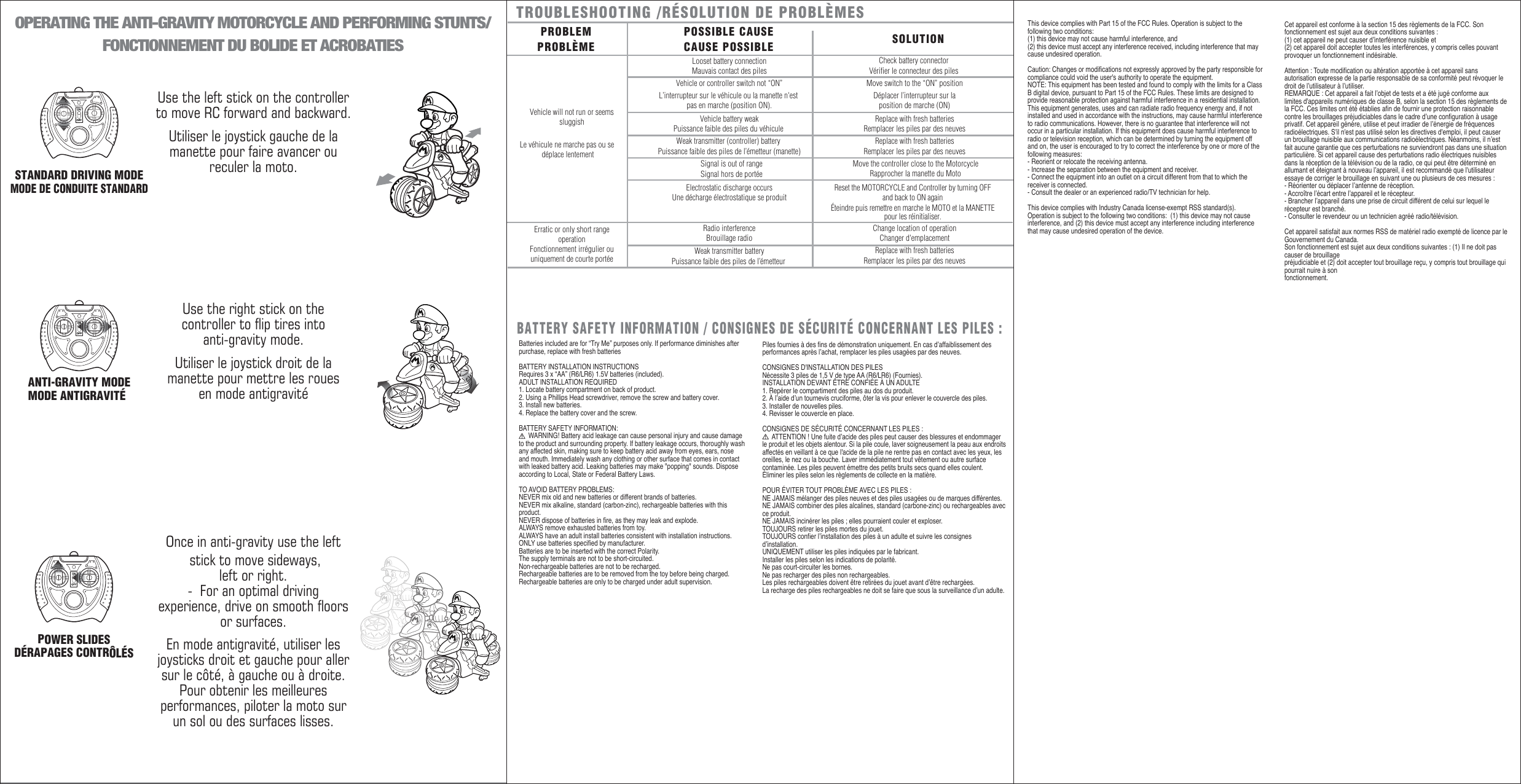 Jakks Pacific 769rx World Of Nintendo Mariokart 8 Rc Motorcycle User Manual 769 Mario Kart 8 Anti Gravity 0418 Edit