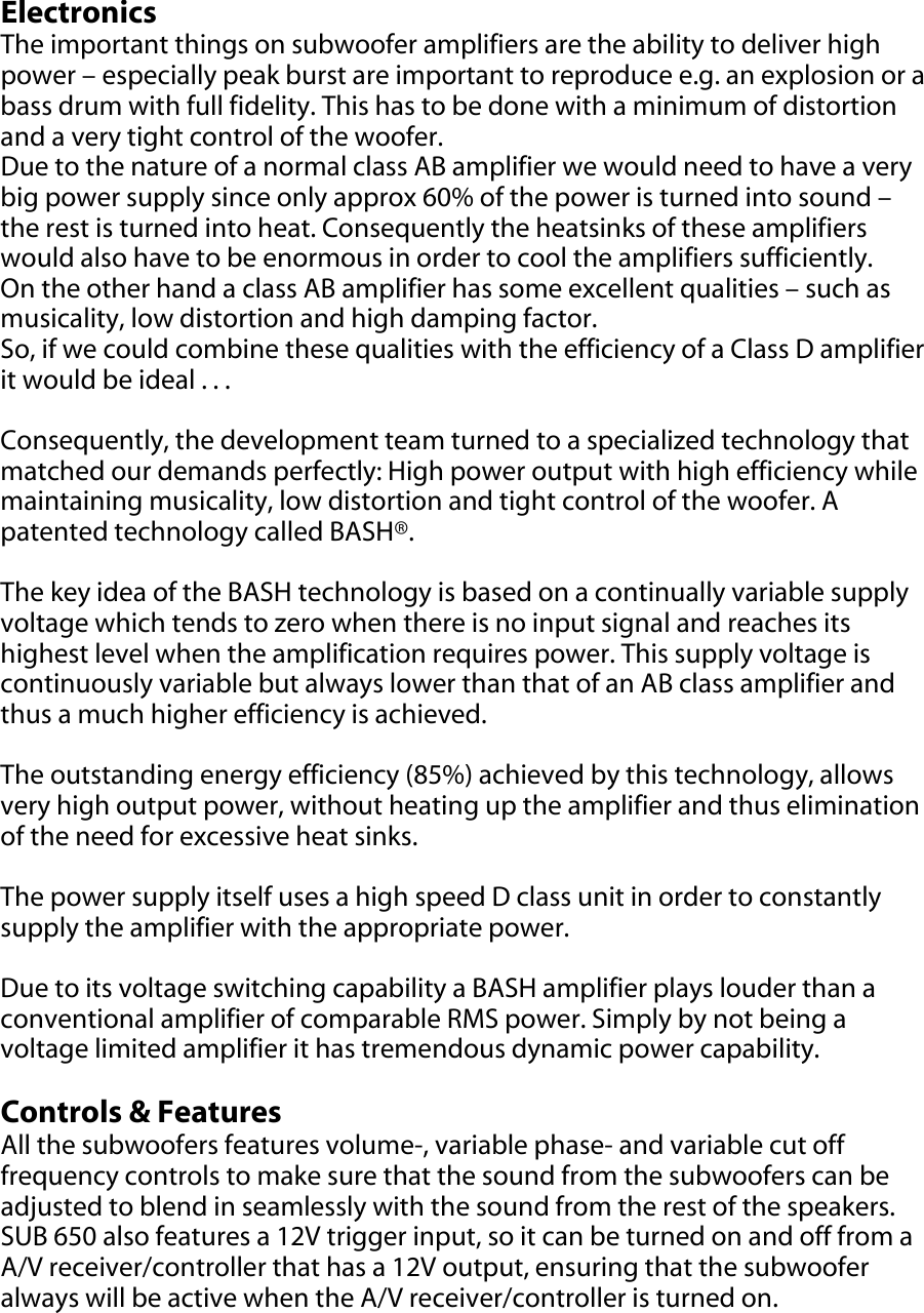 Page 5 of 9 - Jamo Jamo-250-Users-Manual SUB 250 - 650