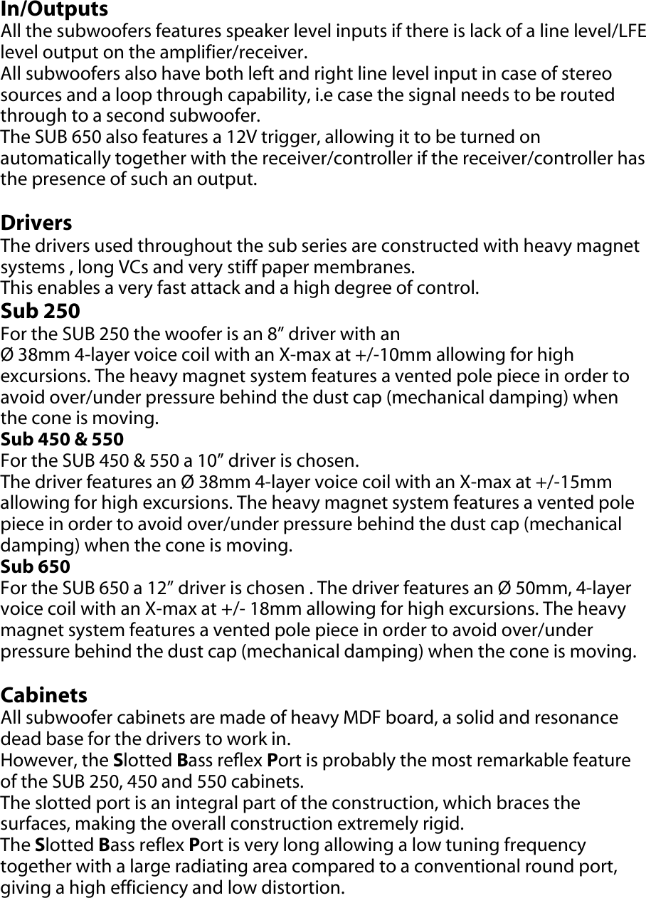 Page 7 of 9 - Jamo Jamo-250-Users-Manual SUB 250 - 650