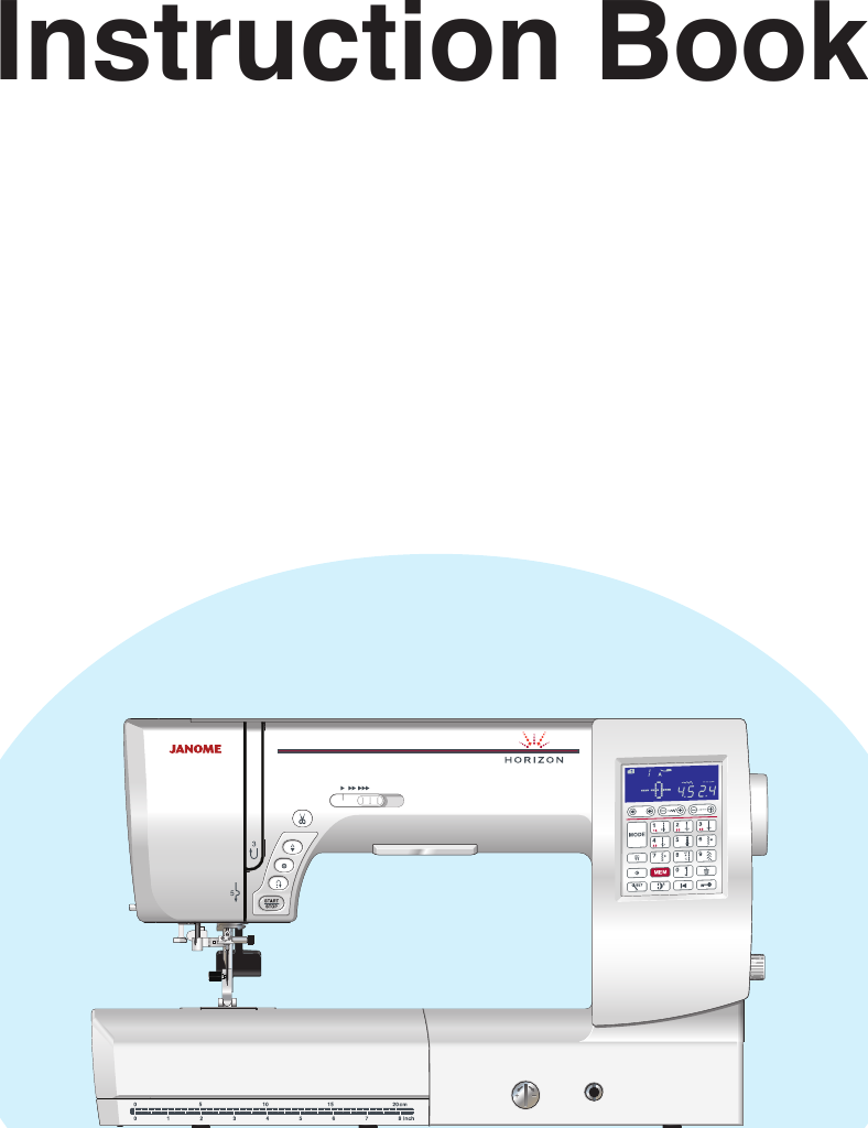 Janome Horizon Memory Craft 8200 Qc Instruction Booklet 858G Cover(EN)