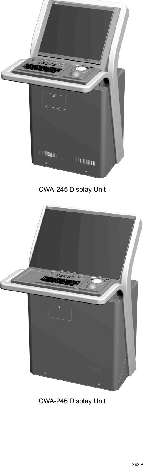  xxxiv    CWA-245 Display Unit     CWA-246 Display Unit     