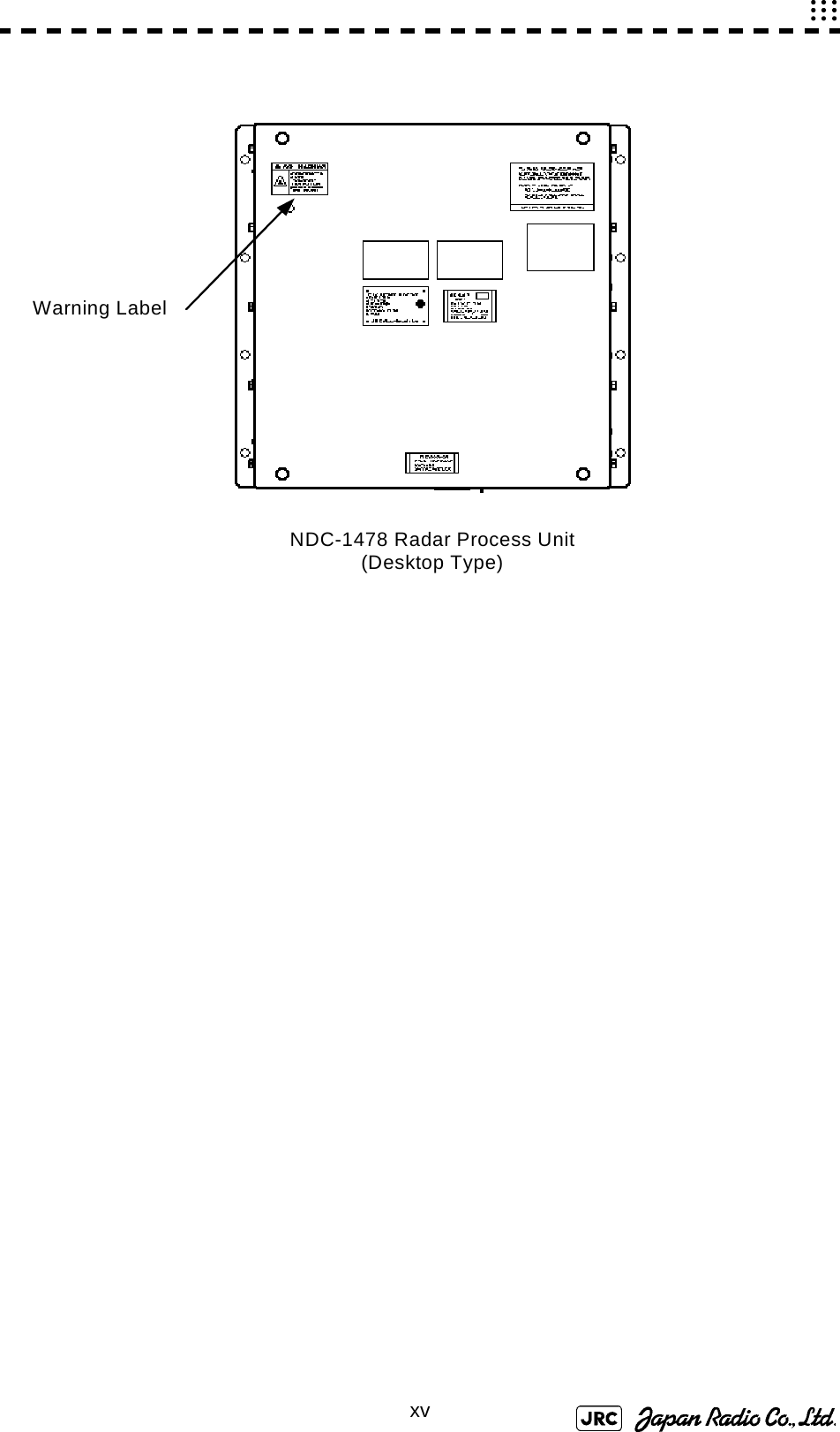 xvNDC-1478 Radar Process Unit(Desktop Type)Warning Label