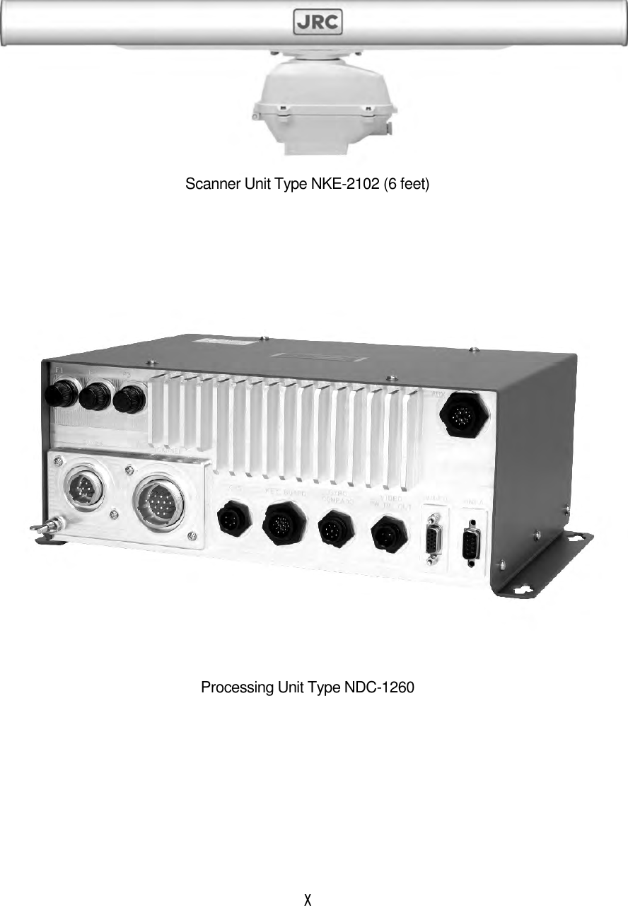  X  Scanner Unit Type NKE-2102 (6 feet)  Processing Unit Type NDC-1260 