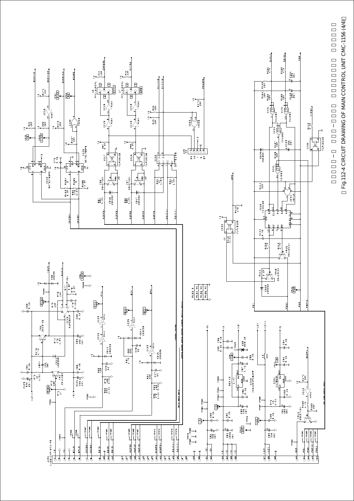 【図１１２−４ ＣＭＣ−１１５６ 主制御回路接続図 （４／４）】【Fig.112-4 CIRCUIT DRAWING OF MAIN CONTROL UNIT CMC-1156 (4/4)】
