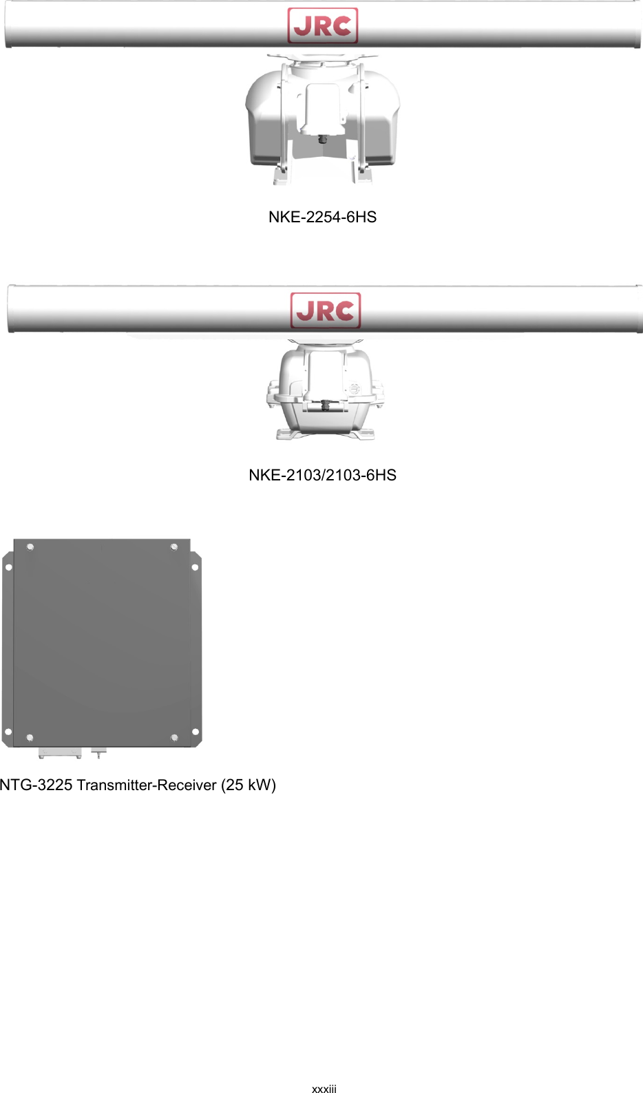  xxxiii   NKE-2254-6HS     NKE-2103/2103-6HS     NTG-3225 Transmitter-Receiver (25 kW)      