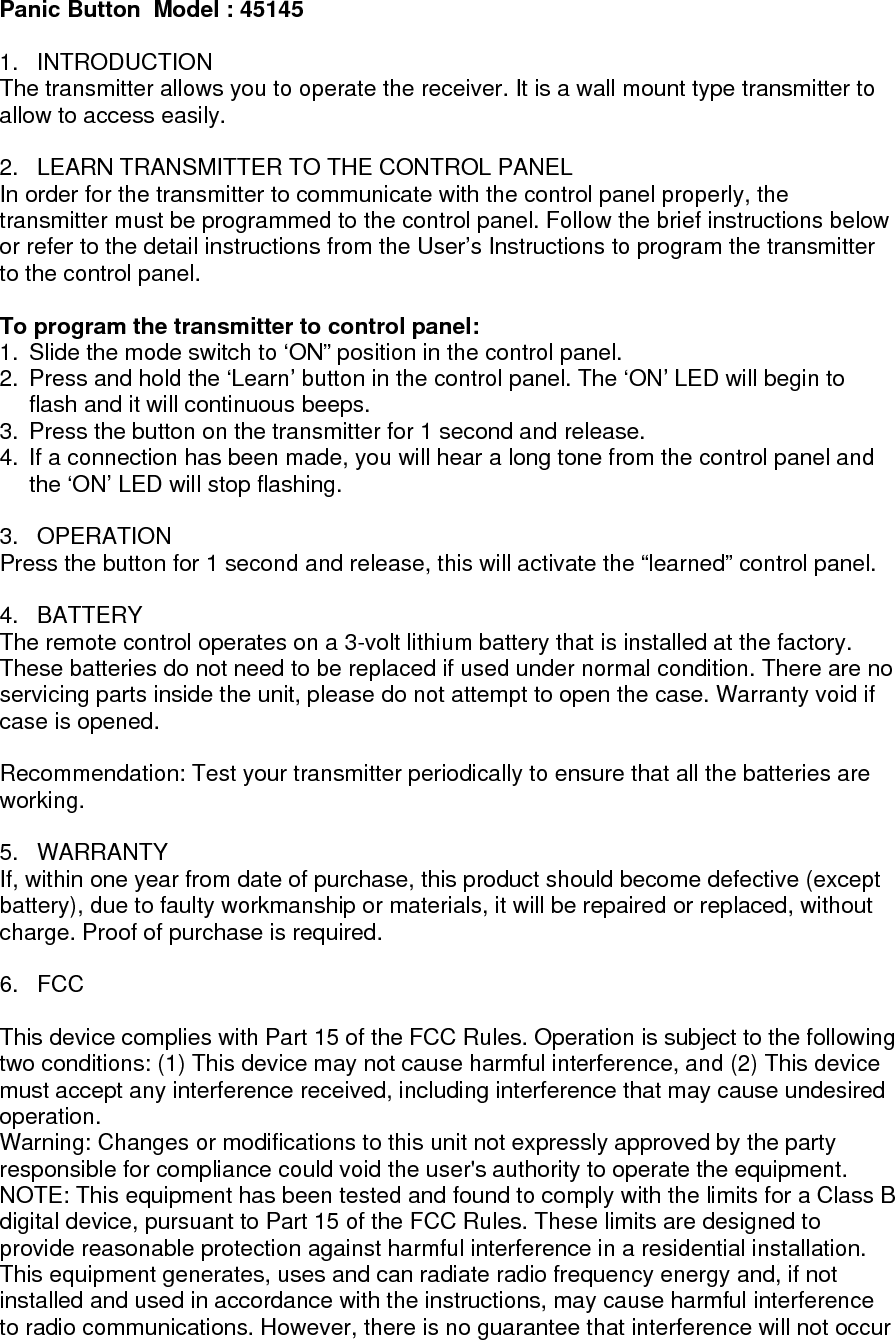 jasco-45145-remote-button-user-manual-skylink-remote-control
