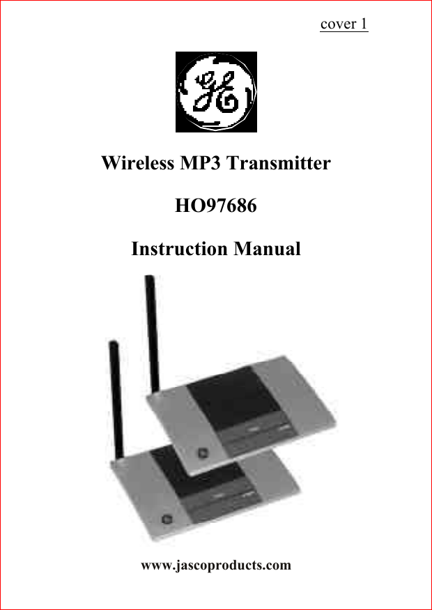 www.jascoproducts.comWireless MP3 TransmitterHO97686Instruction Manualcover 1