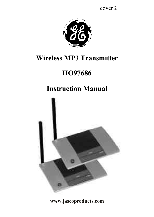www.jascoproducts.comWireless MP3 TransmitterHO97686Instruction Manualcover 2