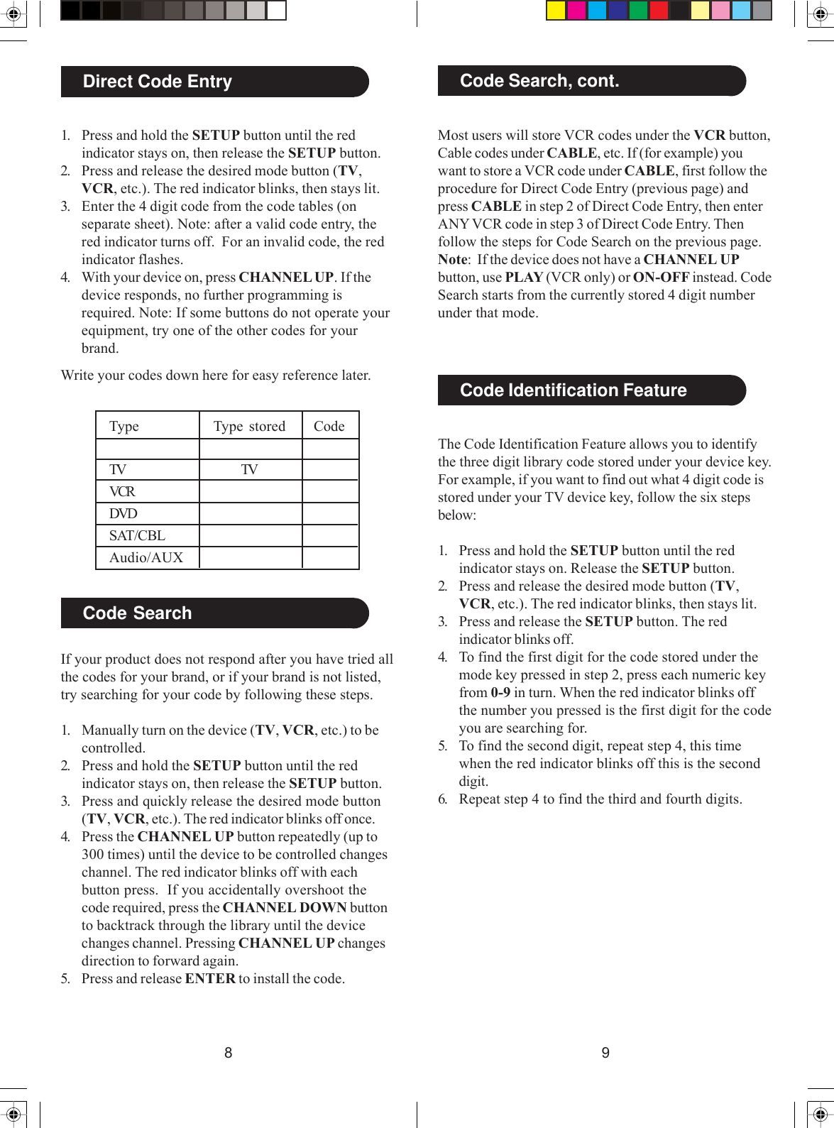 Page 5 of 11 - Jasco Jasco-Rm24950-Users-Manual- 24950 Wheels Learning Remote-4D-OM.pmd  Jasco-rm24950-users-manual