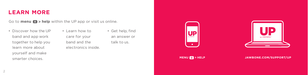 Page 2 of 9 - Jawbone Jawbone-Up-Instruction-Manual-  Jawbone-up-instruction-manual