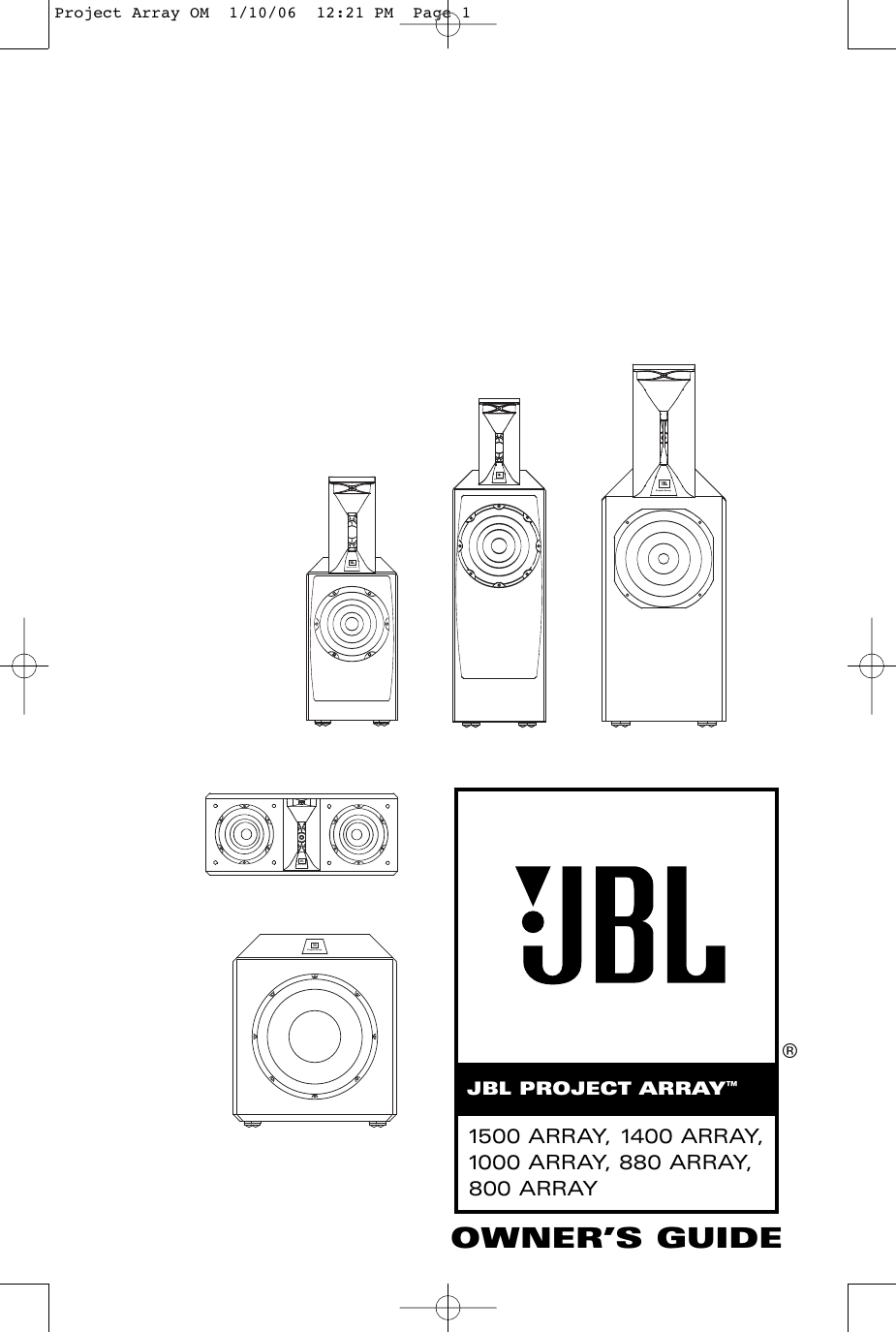 Page 1 of 12 - Jbl Jbl-1000-Array-Users-Manual- Perfect Array OM  Jbl-1000-array-users-manual