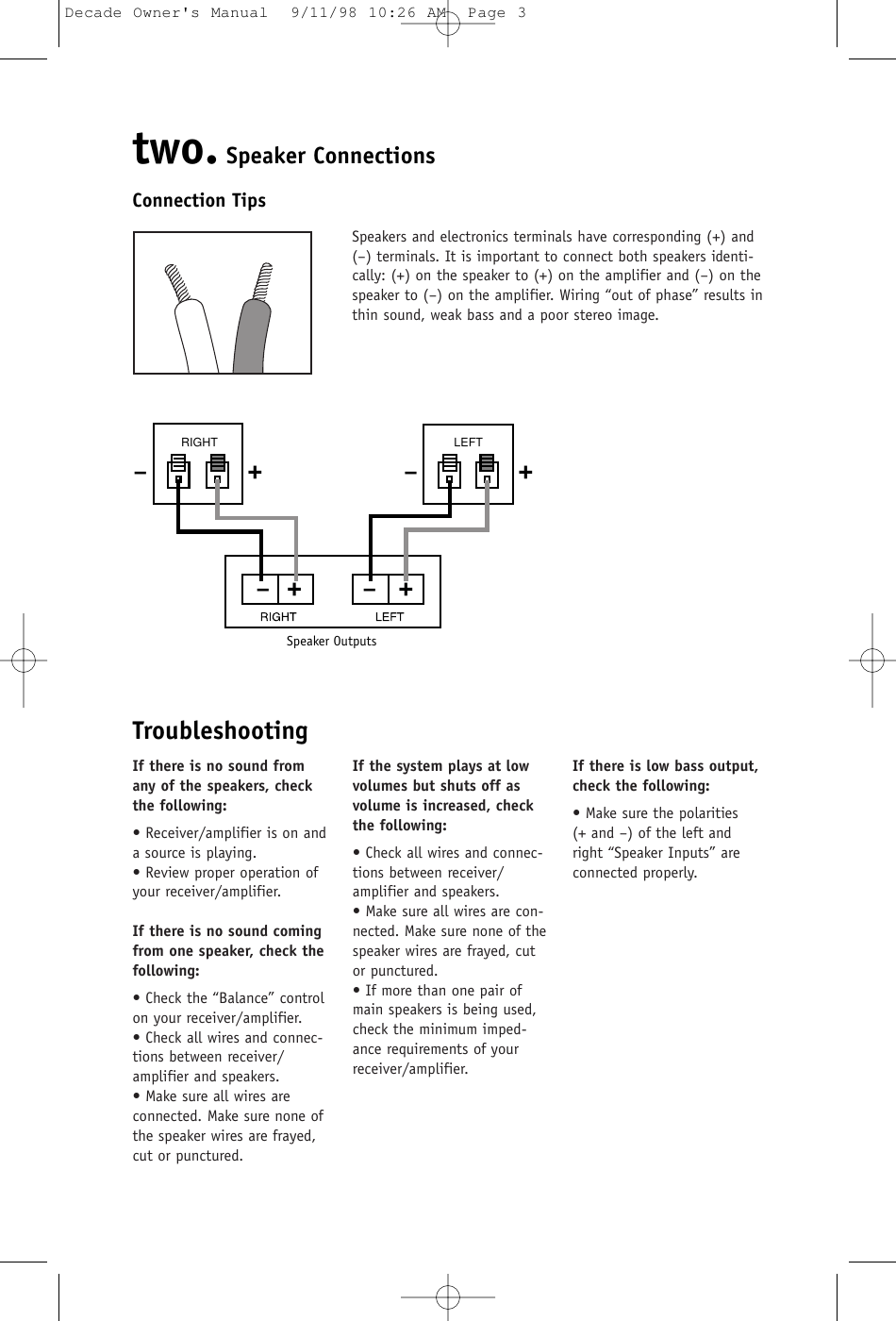 Page 3 of 4 - Jbl Jbl-D38-Users-Manual- Decade Owner's Manual  Jbl-d38-users-manual