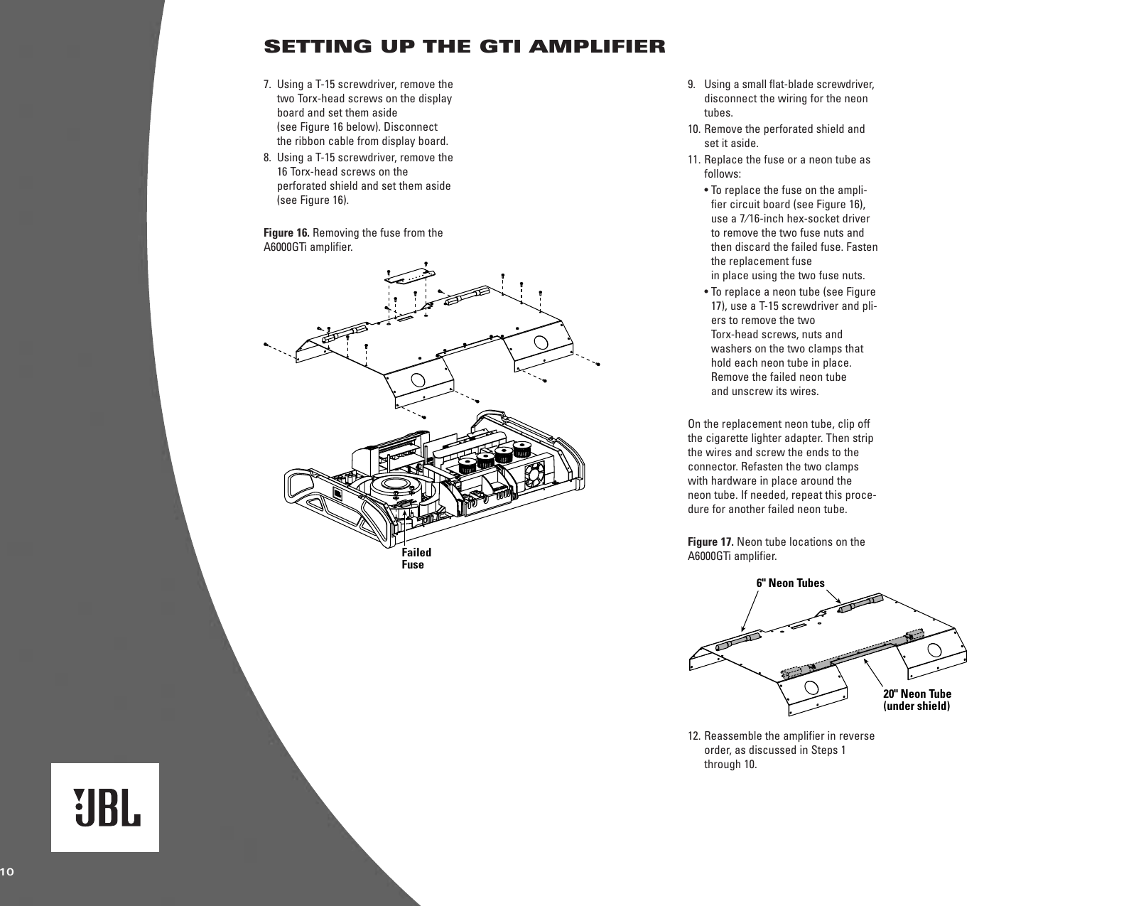 Page 10 of 12 - Jbl Jbl-Jbl-Car-Amplifier-A3000Gti-Users-Manual- 20377_A6000_GTi Amp_Eng  Jbl-jbl-car-amplifier-a3000gti-users-manual