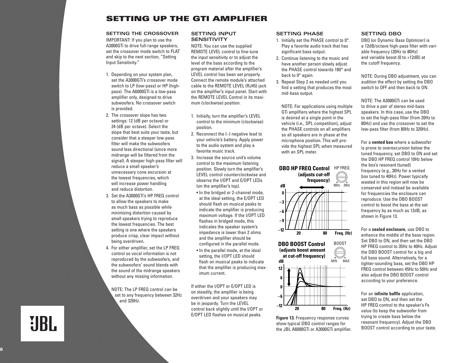 Page 8 of 12 - Jbl Jbl-Jbl-Car-Amplifier-A3000Gti-Users-Manual- 20377_A6000_GTi Amp_Eng  Jbl-jbl-car-amplifier-a3000gti-users-manual