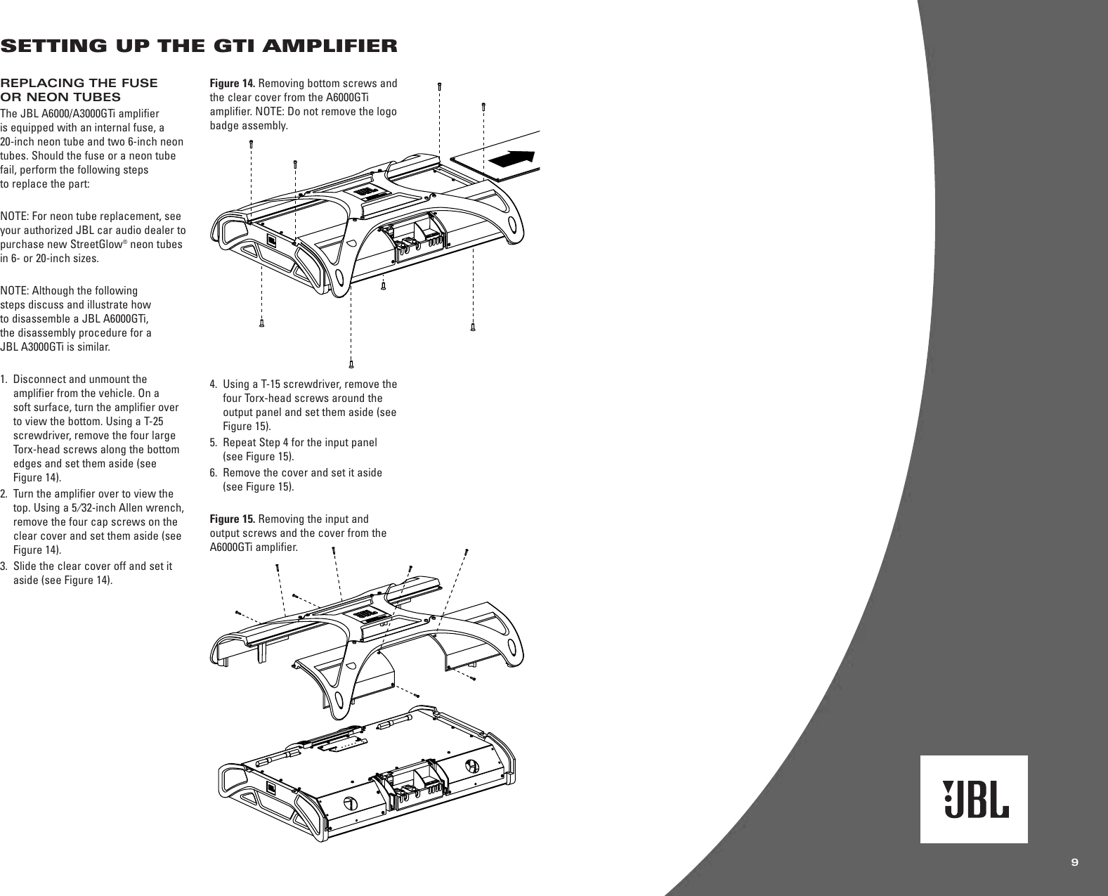 Page 9 of 12 - Jbl Jbl-Jbl-Car-Amplifier-A3000Gti-Users-Manual- 20377_A6000_GTi Amp_Eng  Jbl-jbl-car-amplifier-a3000gti-users-manual