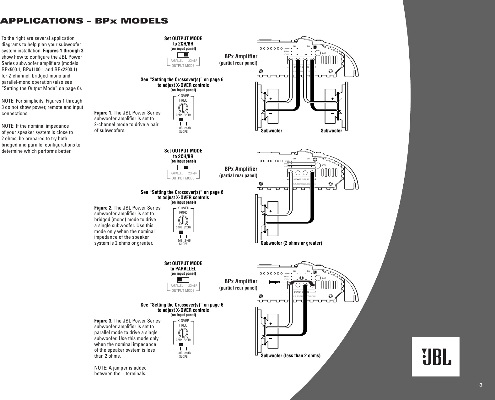 Page 3 of 8 - Jbl Jbl-Power-Series-Bpx1100-1-Users-Manual- Power Series Amp OM  Jbl-power-series-bpx1100-1-users-manual