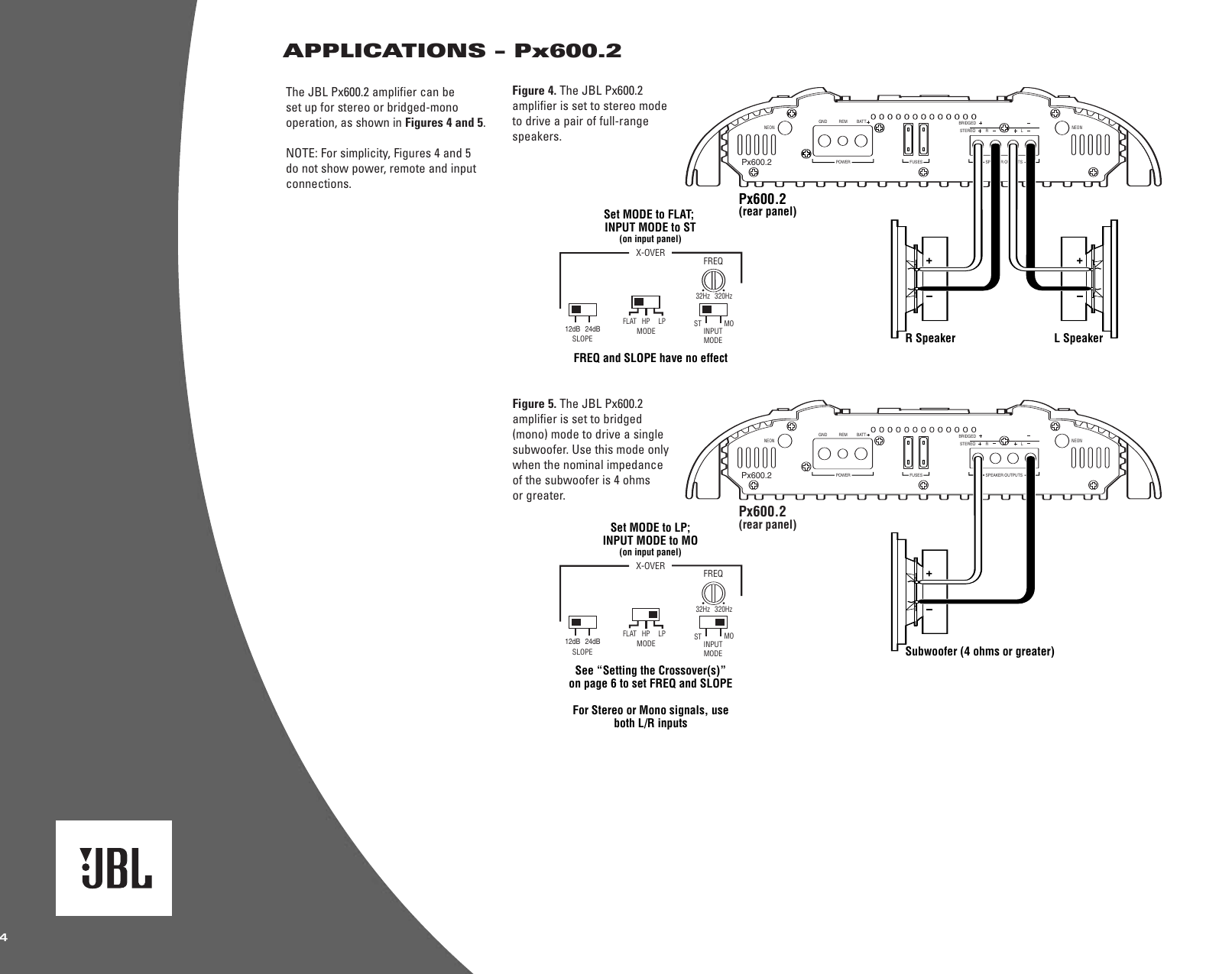 Page 4 of 8 - Jbl Jbl-Power-Series-Bpx1100-1-Users-Manual- Power Series Amp OM  Jbl-power-series-bpx1100-1-users-manual