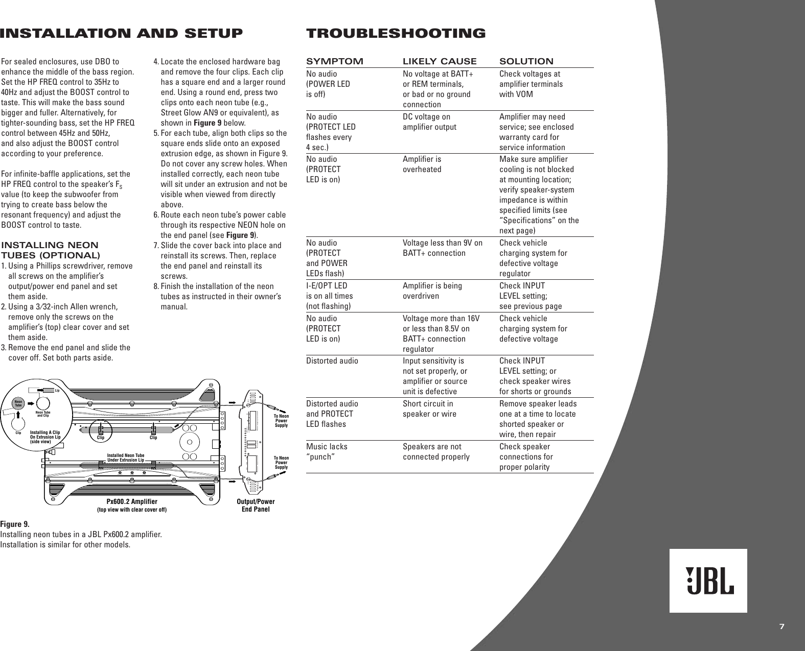 Page 7 of 8 - Jbl Jbl-Power-Series-Bpx1100-1-Users-Manual- Power Series Amp OM  Jbl-power-series-bpx1100-1-users-manual