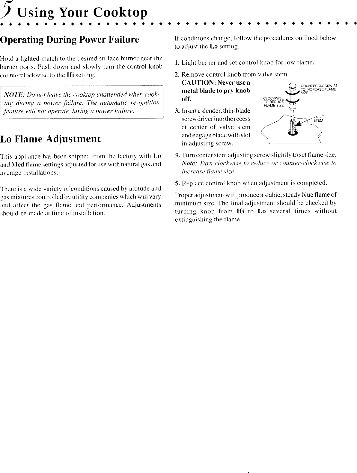 Page 6 of 8 - Jenn-Air CCG2523B User Manual  COOKTOP - Manuals And Guides L0521486