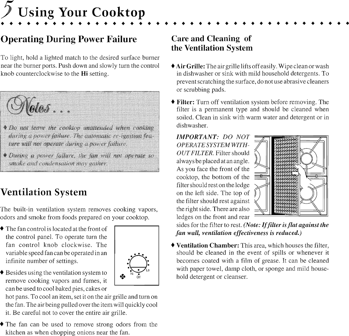 Page 6 of 8 - Jenn-Air CVGX2423B User Manual  COOKTOP - Manuals And Guides 1007648L