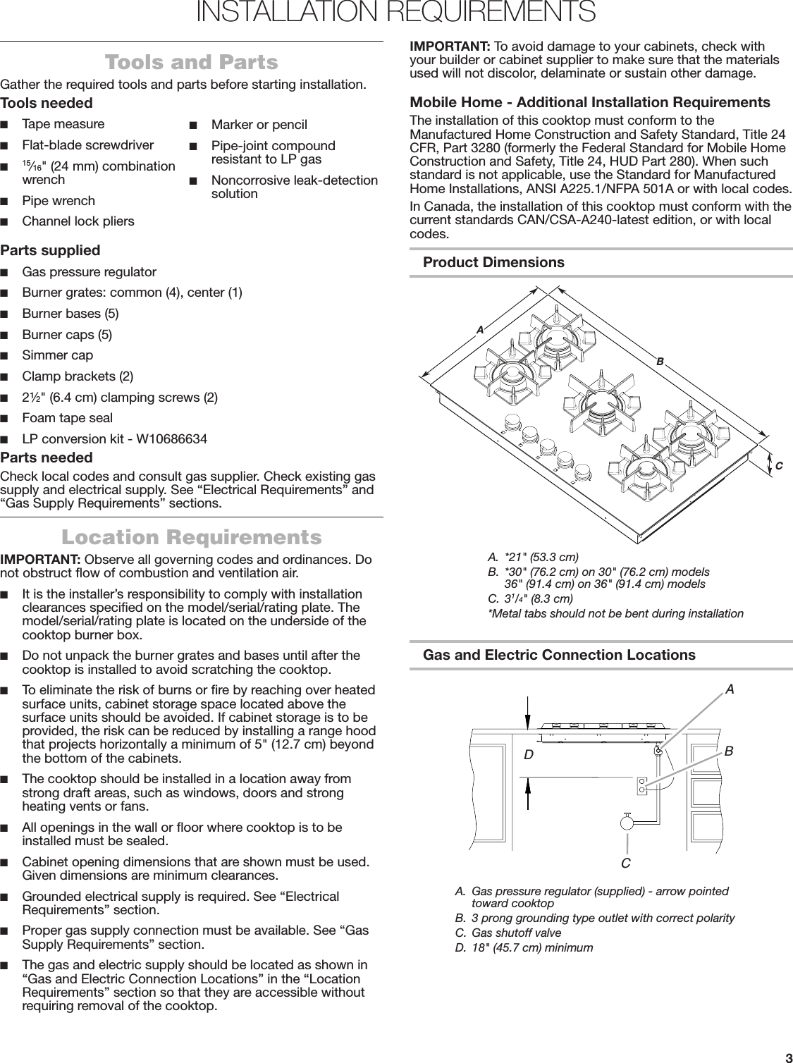 Jenn Air Jgc2530eb00 User Manual Gas Cooktop Manuals And Guides