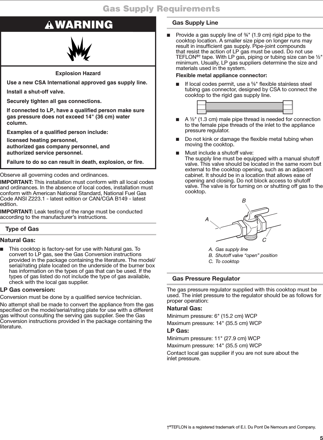 Page 5 of 10 - Jenn-Air JGC2530EB00 User Manual  GAS COOKTOP - Manuals And Guides 1709365L