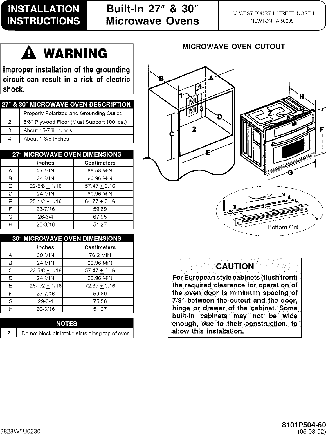 Page 1 of 2 - Jenn-Air JMC8130DDB User Manual  JENN AIR COOKING - Manuals And Guides L0523205