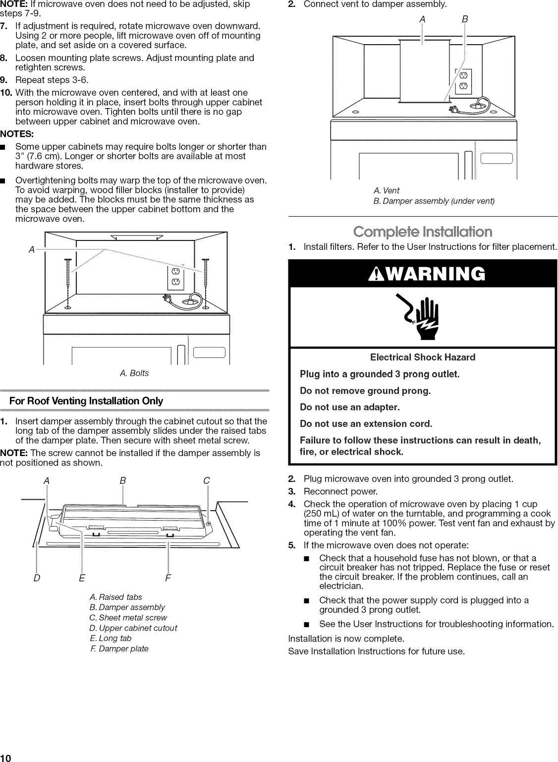 Jenn Air JMV8208CB0 User Manual MICROWAVE Manuals And Guides 1403143L