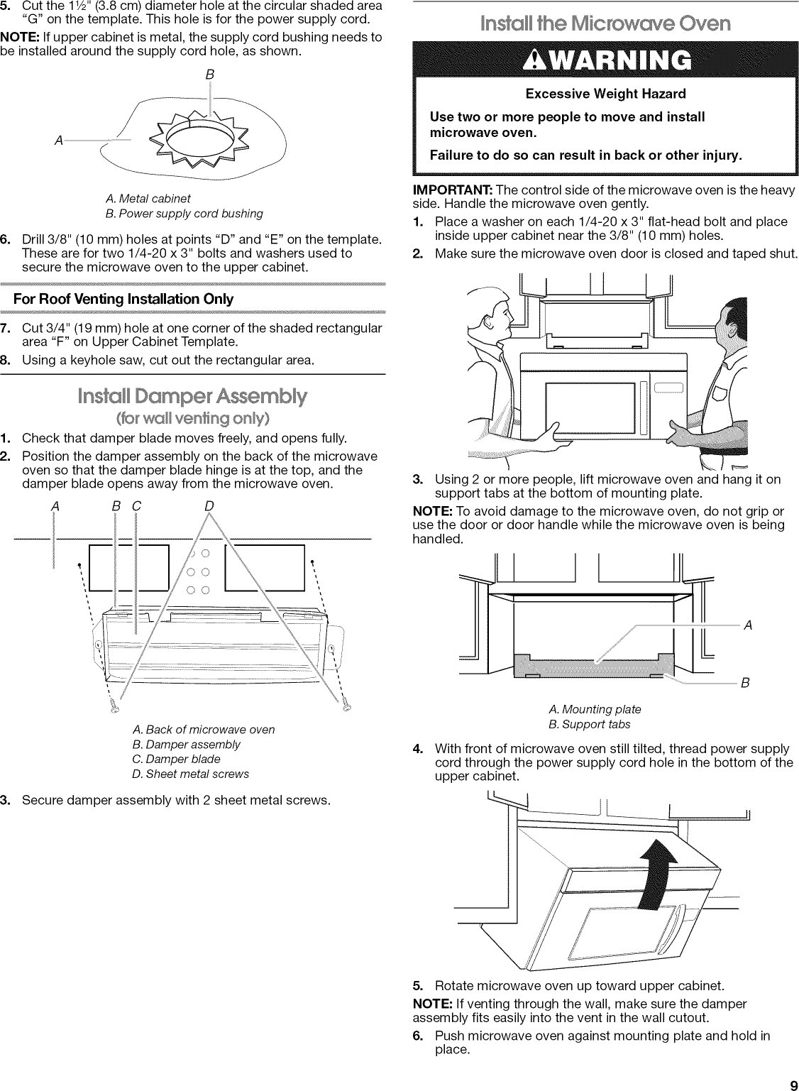 Jenn Air JMV8208CB0 User Manual MICROWAVE Manuals And Guides 1403143L