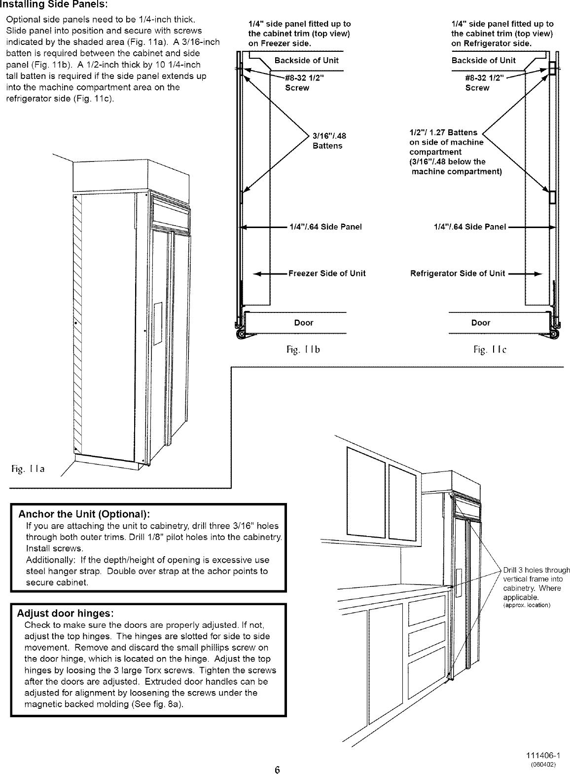 Page 6 of 6 - Jenn-Air JS42PPDBDA User Manual  BUILT-IN REFRIGERATOR - Manuals And Guides L0410282