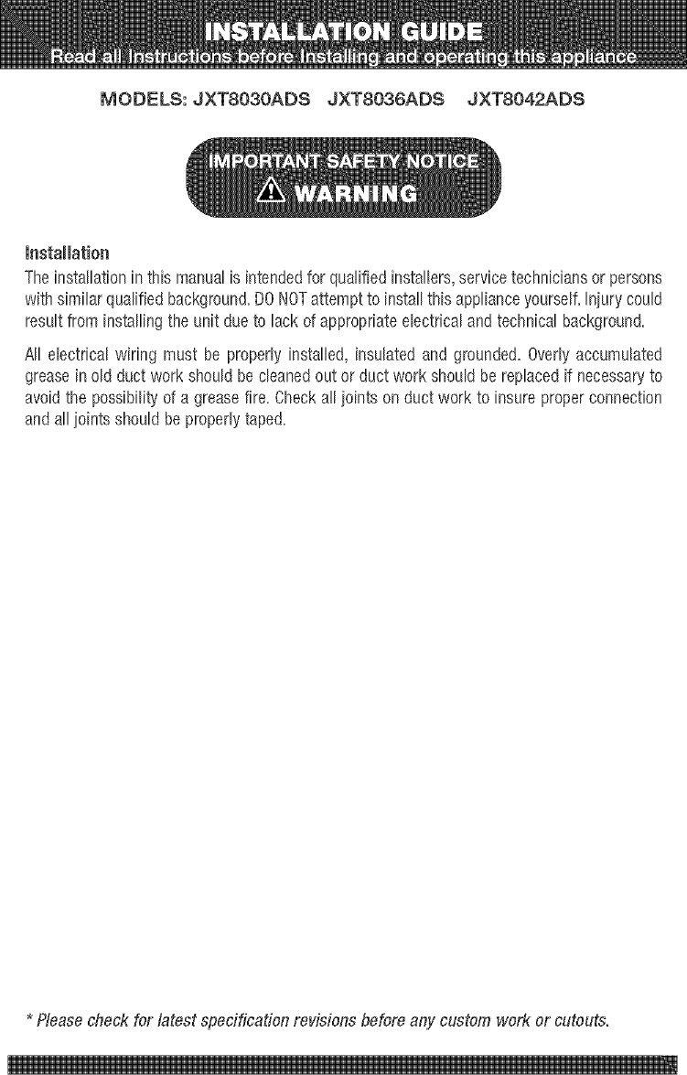 Page 2 of 8 - Jenn-Air JXT8030ADS User Manual  COOKING - Manuals And Guides L0412352