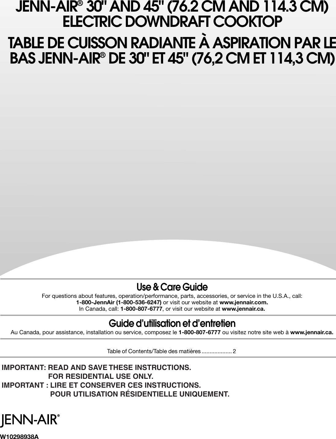 Jennair Jed8345Adb Owner S Manual