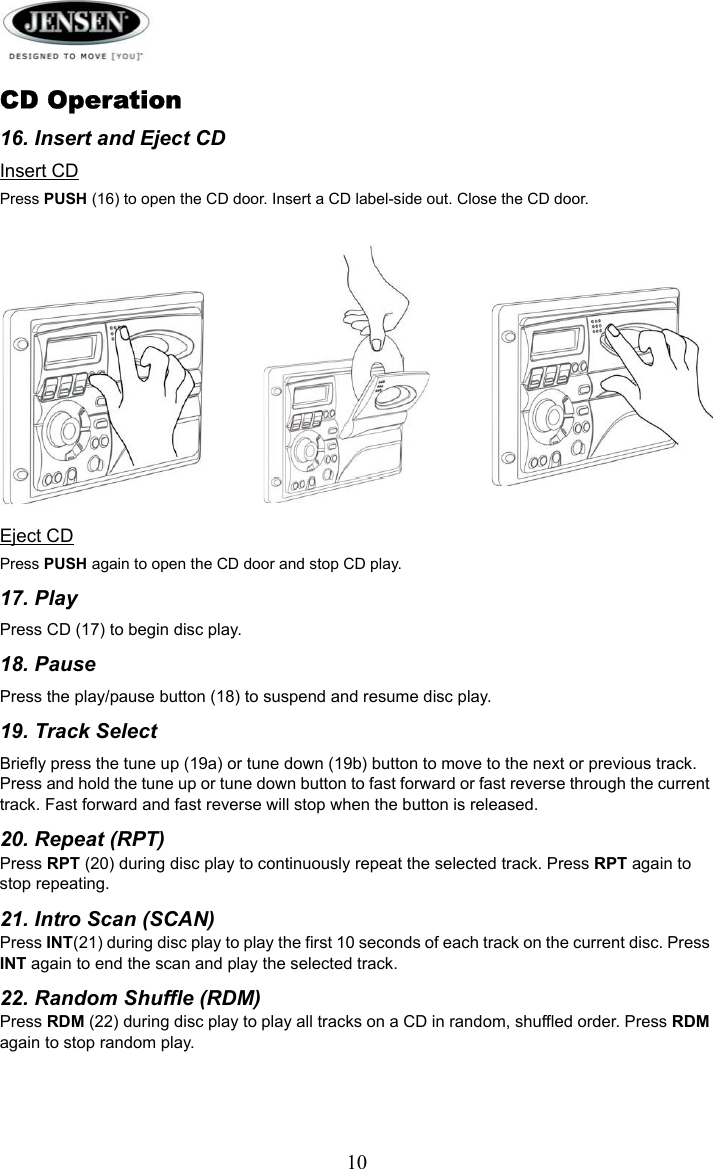 Page 10 of 12 - Jensen Jensen-Awm910-Users-Manual- AWM910 B  Jensen-awm910-users-manual