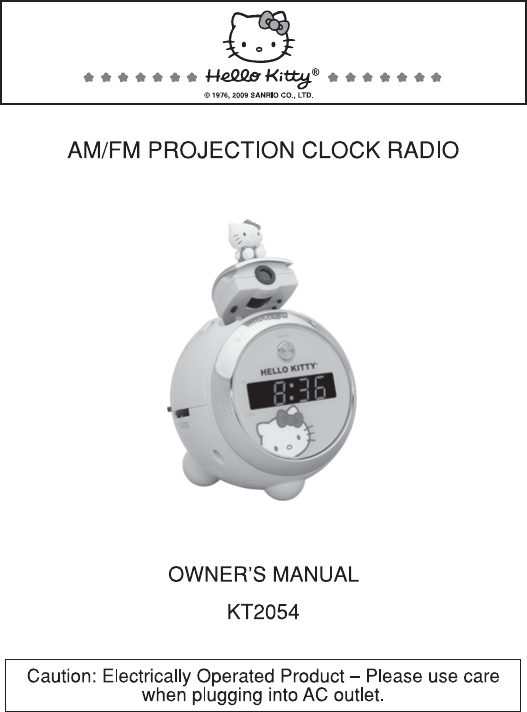 Page 1 of 11 - Jensen Jensen-Hello-Kitty-Kt2054-Users-Manual-  Jensen-hello-kitty-kt2054-users-manual