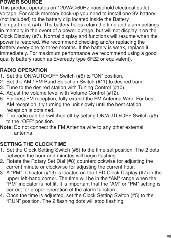 Page 6 of 11 - Jensen Jensen-Hello-Kitty-Kt2054-Users-Manual-  Jensen-hello-kitty-kt2054-users-manual