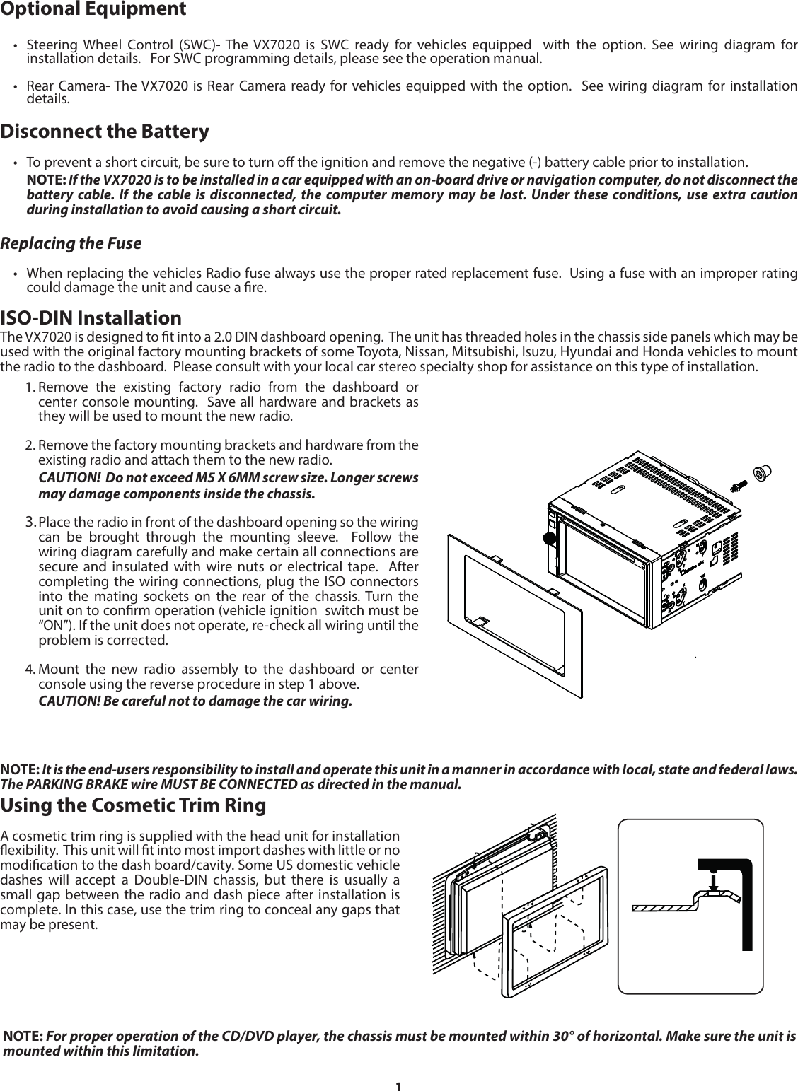 Page 3 of 6 - Jensen Jensen-Vx7020-Installation-Manual- 128-9293 VX7020 Installation Guide 03-25-14  Jensen-vx7020-installation-manual